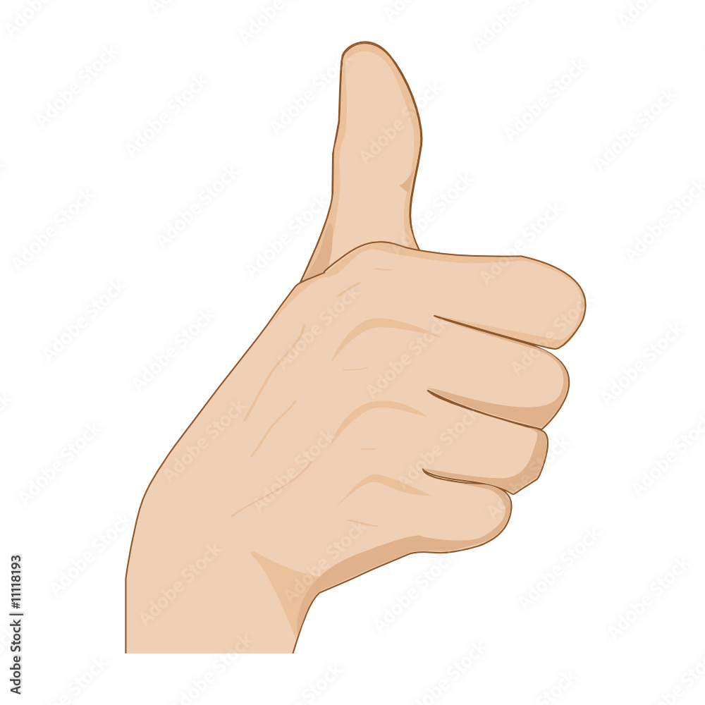 hand with thumb up showing okey sign , cheering hand with thumb up showing okey sign , cheering