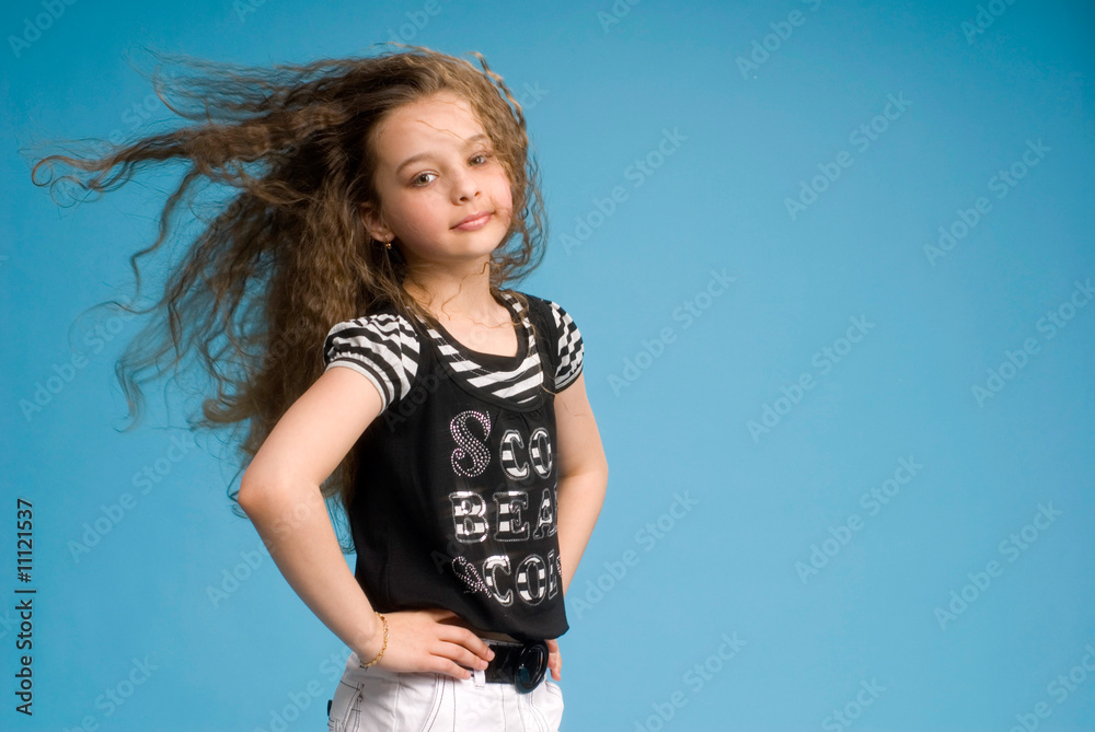 young sweet girl showing her beautiful hair in motion young sweet girl showing her beautiful hair in motion
