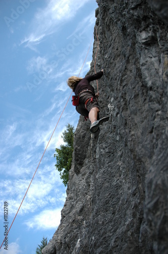 Outdoor Kletterwand - Frau -