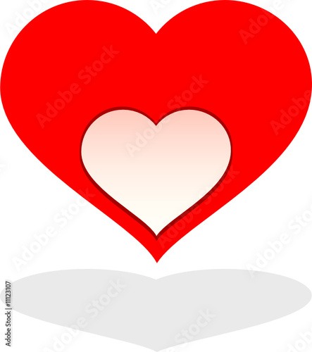cuore rosso con buco