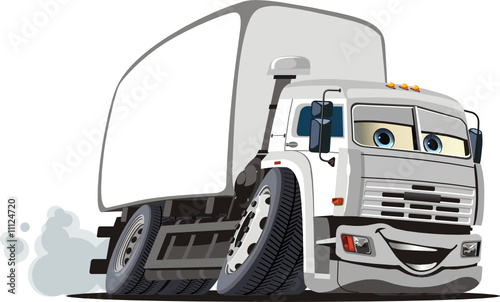 Vector cartoon delivery / cargo truck
