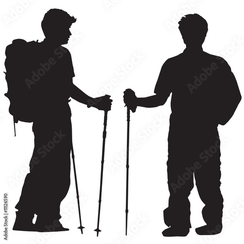 mountaineer silhouette vector