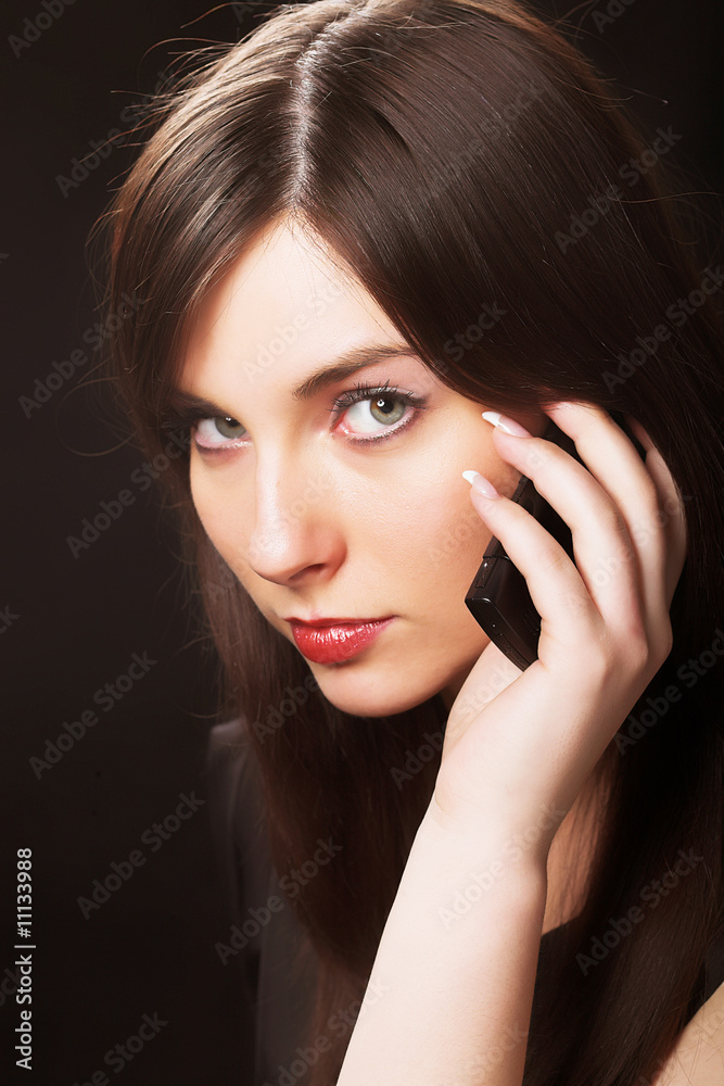 Girl with a cellphone Girl with a cellphone
