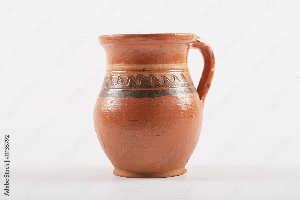 a rustic pot