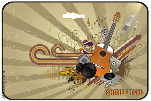 composicion musical en vector