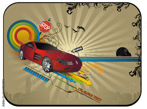 carro en vector