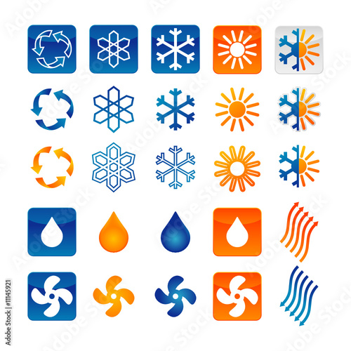 Icons for air conditioning photo