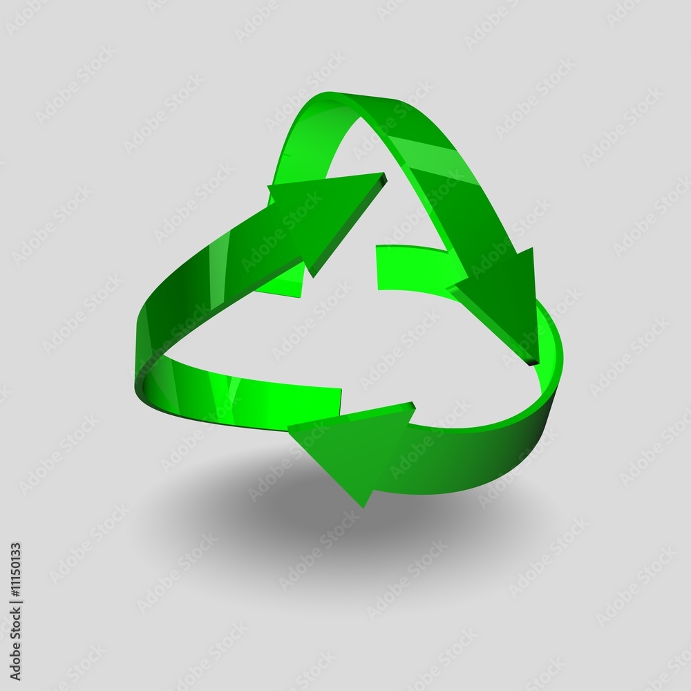 Obraz premium Recyclable concept tags in 3d