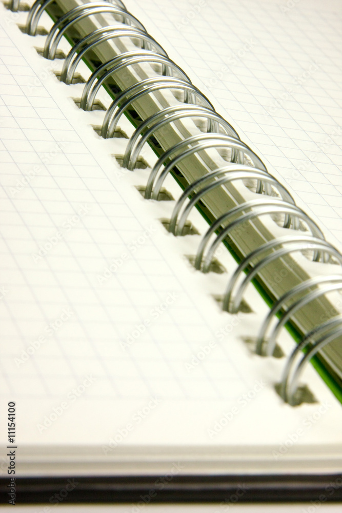 Notebook closeup photo, lower angle Notebook closeup photo, lower angle