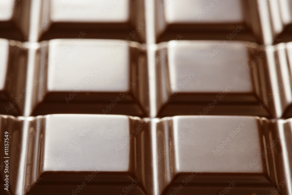 Fototapeta premium Chocolate brown bar, squares texture