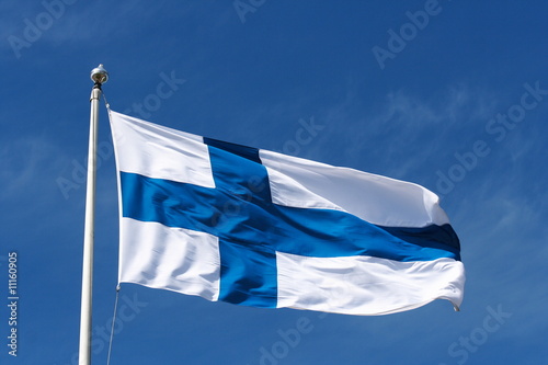 Bandiera Finlandia Fototapet