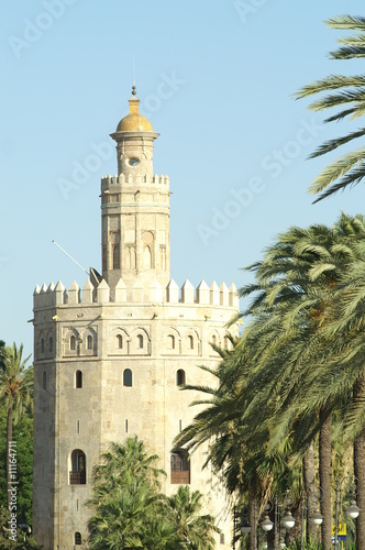 Petite fortification arabe avec palmiers à Séville