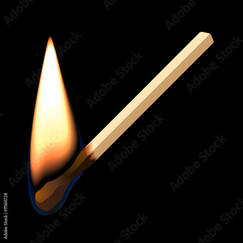 Vector burning match