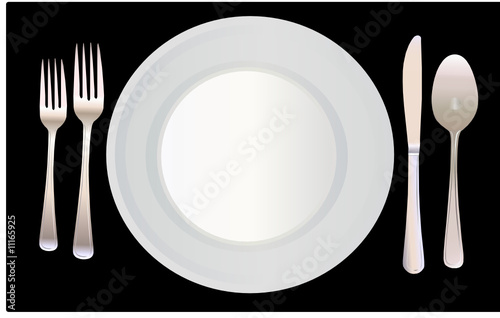 Place Setting Vector Illustration