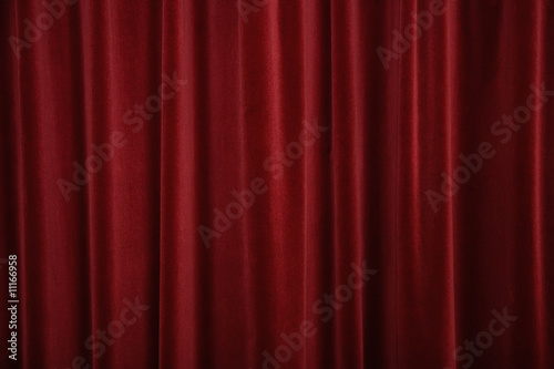 Red velvet curtains