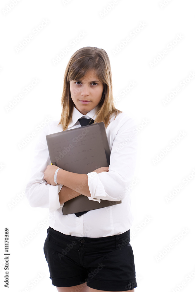 Hot businesswoman posing