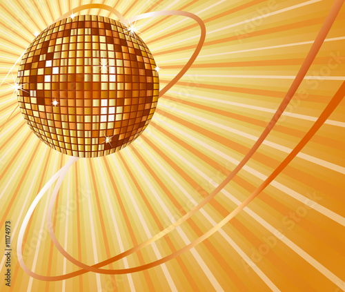 Shiny vector disco ball