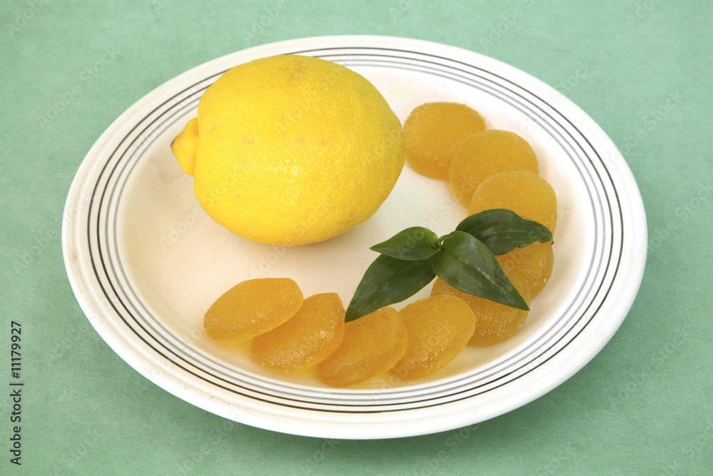 lemon with candies