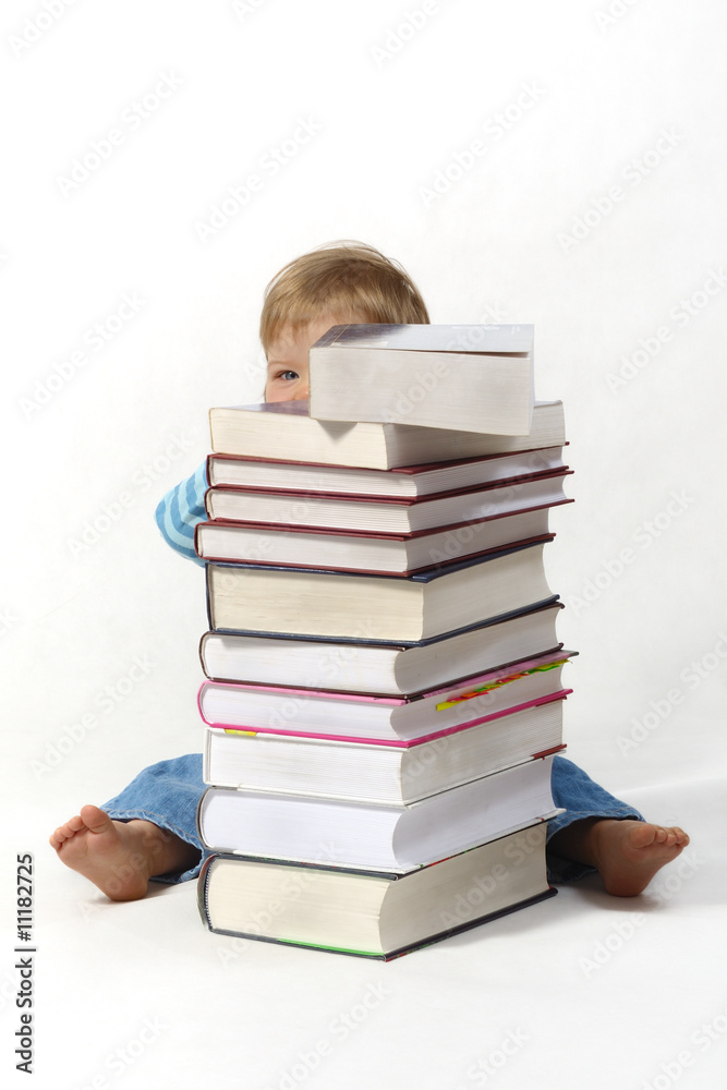 Child with books