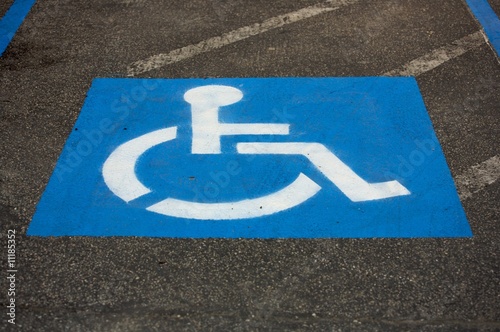 Obraz na plátne Blue accessibility symbol