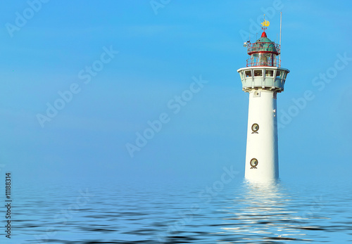 lighthouse reflecting