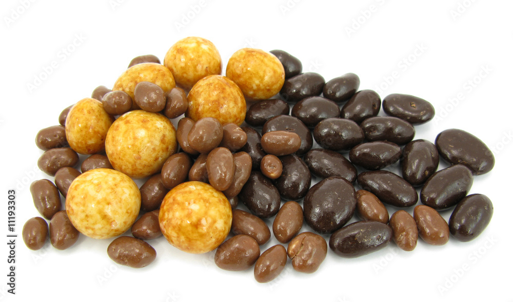 Chocolate candies coated fruits Chocolate candies coated fruits