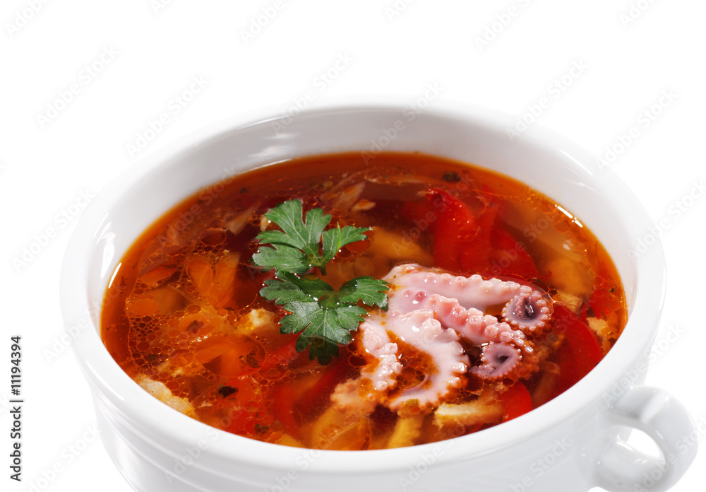 Russian and Ukrainian Cuisine - Fish Solyanka Russian and Ukrainian Cuisine - Fish Solyanka