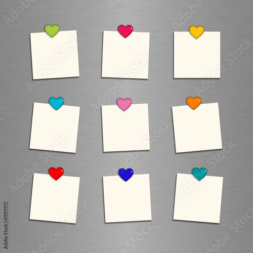 Reminder cards with hearts