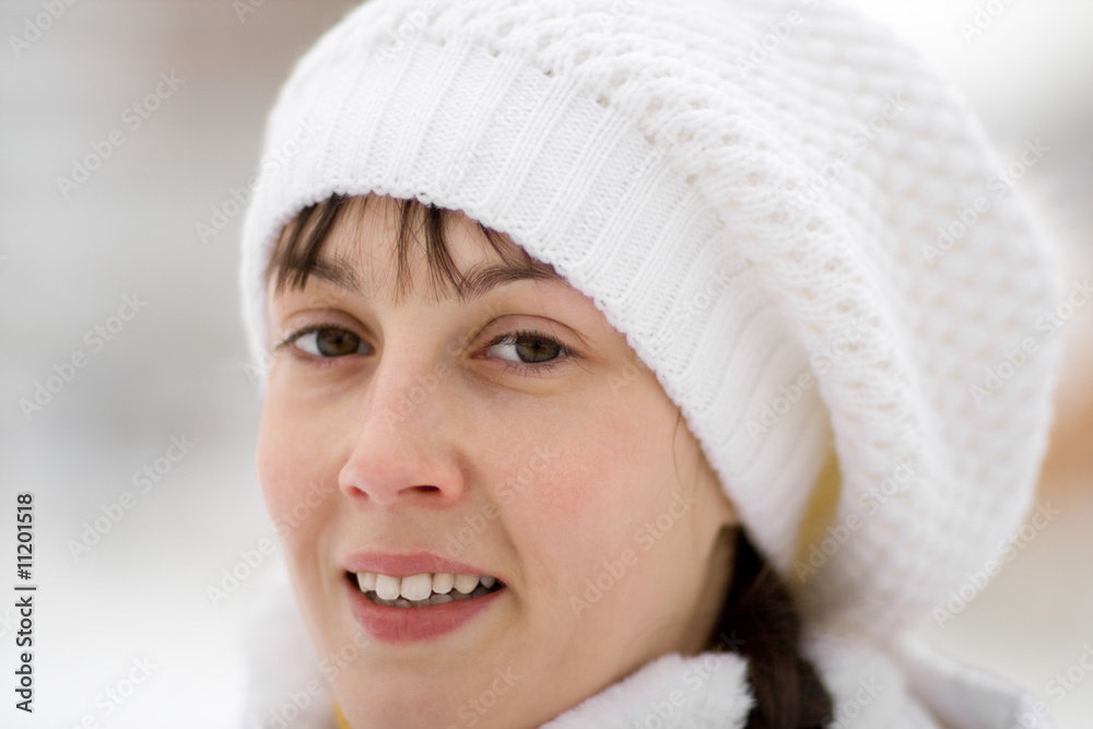 Smiling winter girl Smiling winter girl