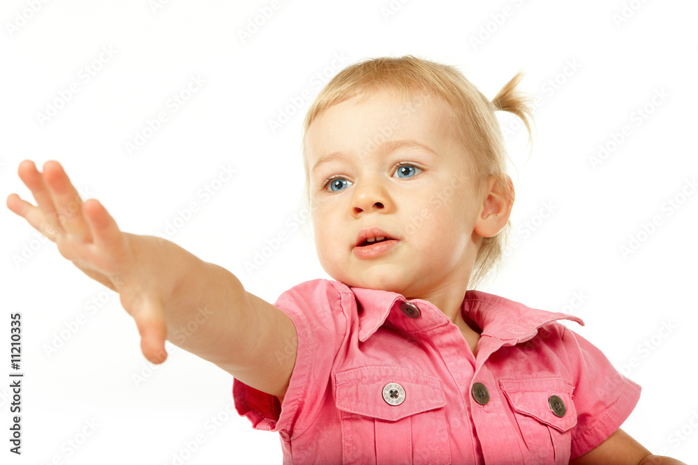Cute Baby Girl Reaching For Something Cute Baby Girl Reaching For Something