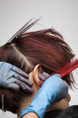 Obraz na plátne Hair colorist