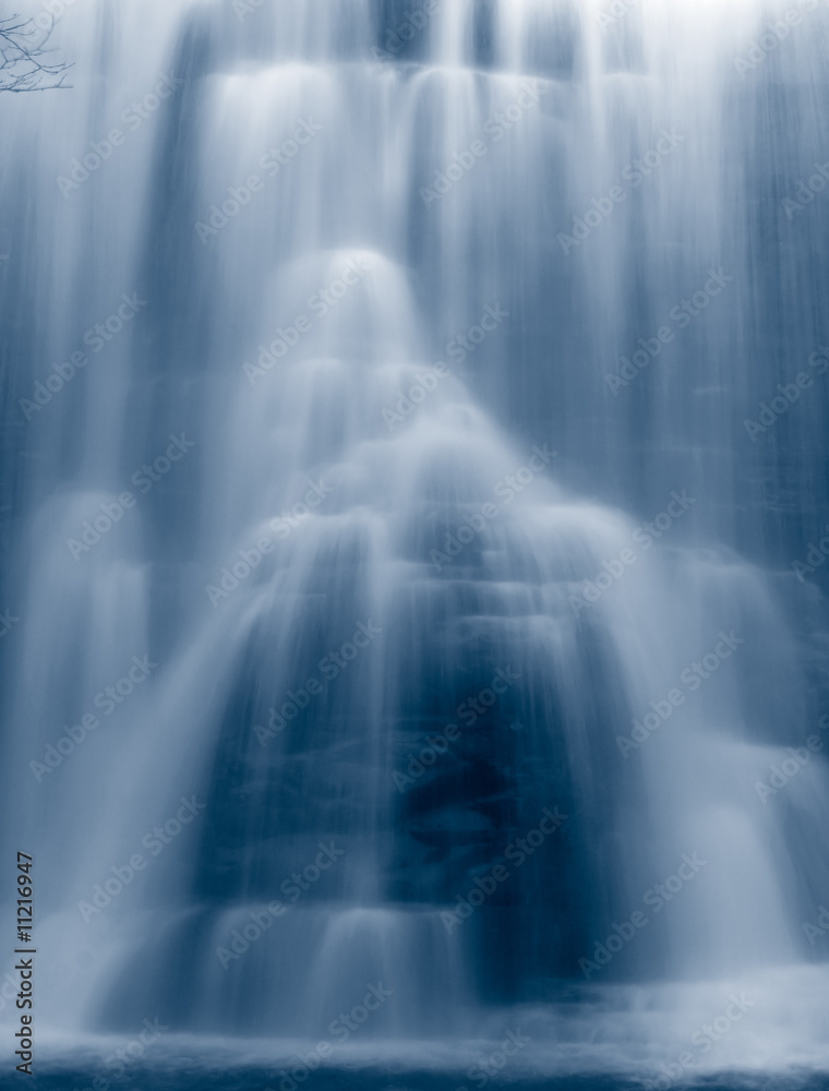 blue waterfall