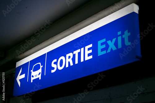 Sortie / Exit sign
