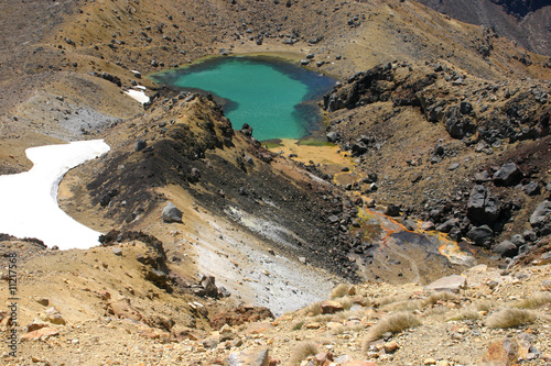 Tongariro - Lac émeraude et cratere