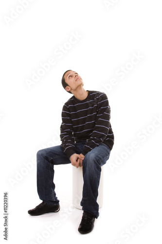men looking up