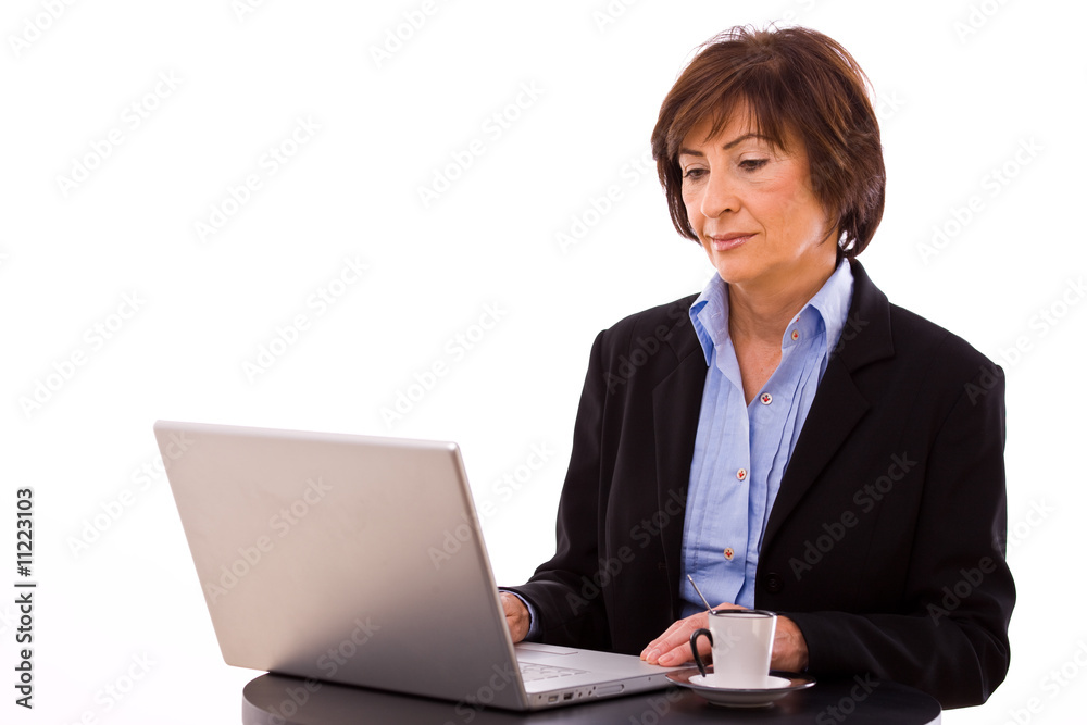 Businesswoman working on laptop Businesswoman working on laptop