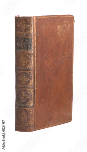 Single old leather bound book