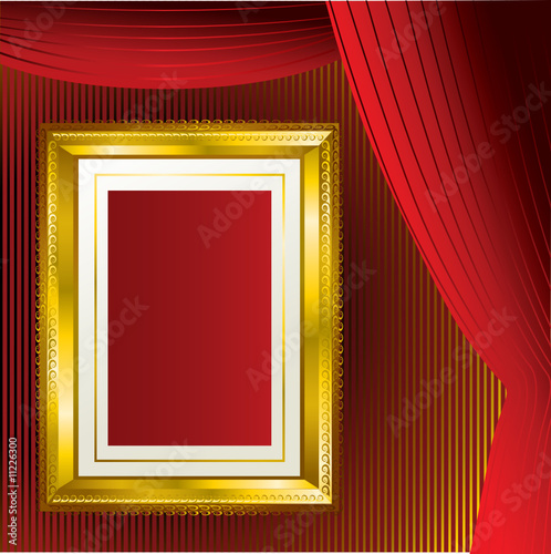 Background with gold frame