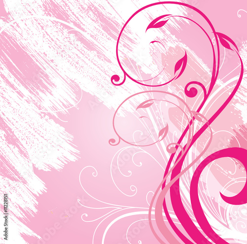 arabesque floral grunge rose