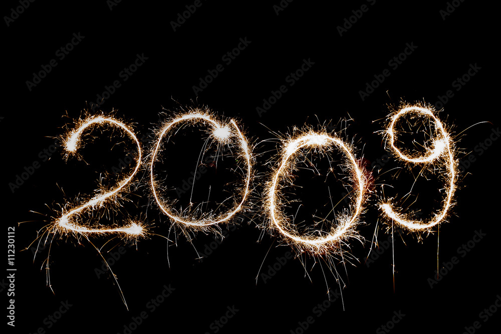 2009 written in sparkling