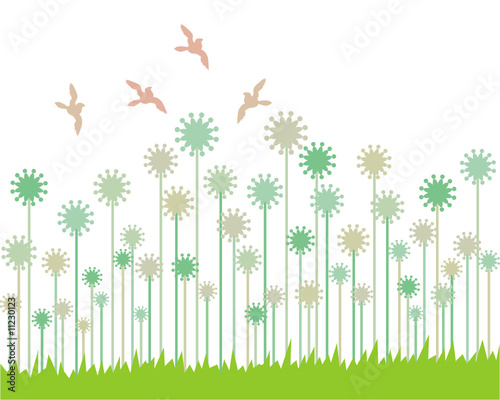 retro - blumenwiese