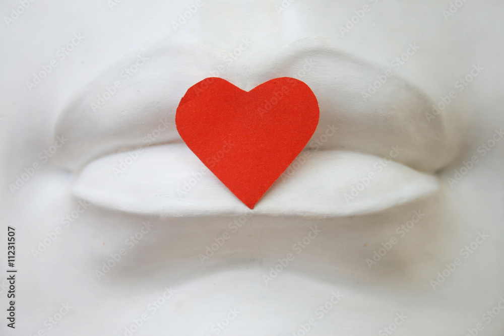 Obraz premium Heart and lips.