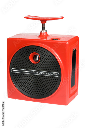 Red Retro 8 Track Boombox photo