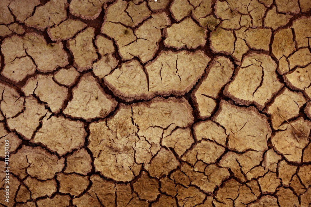 Dry red clay soil texture, floor background Dry red clay soil texture, floor background
