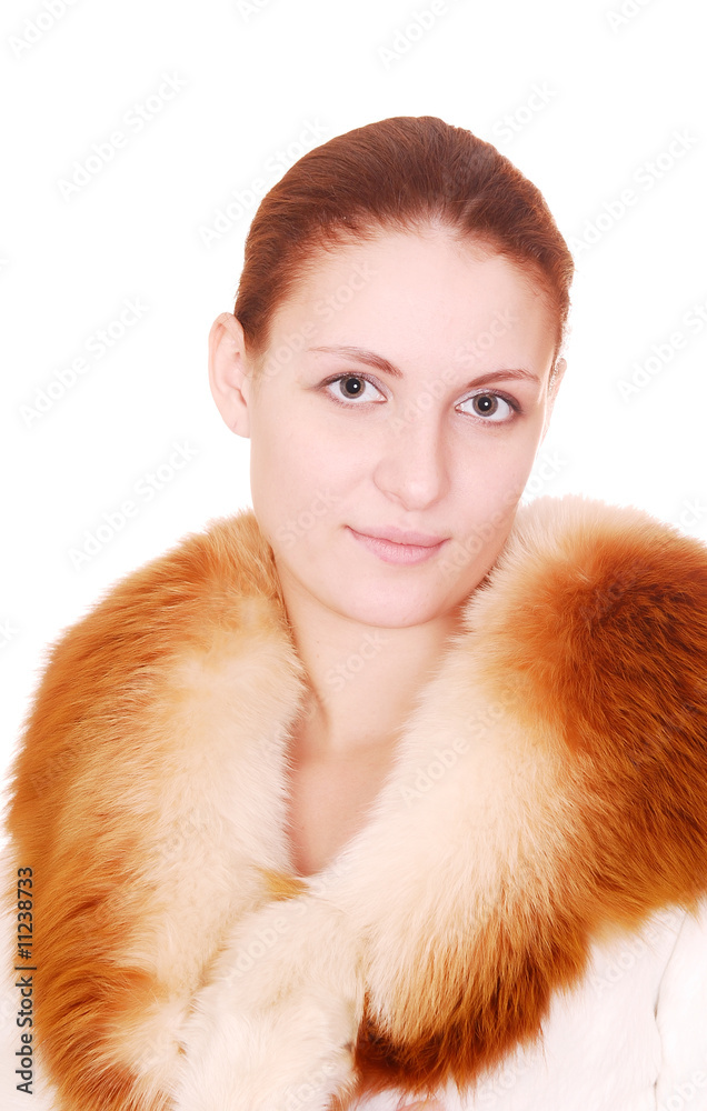 woman in fur coat