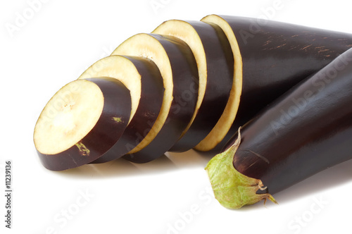 Slices of eggplants