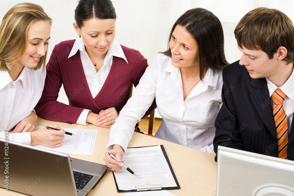 Fototapeta premium Working in the office