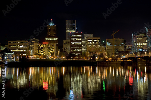 Portland Oregon Night skyline