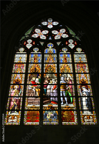 Brussels cathedral stained glass