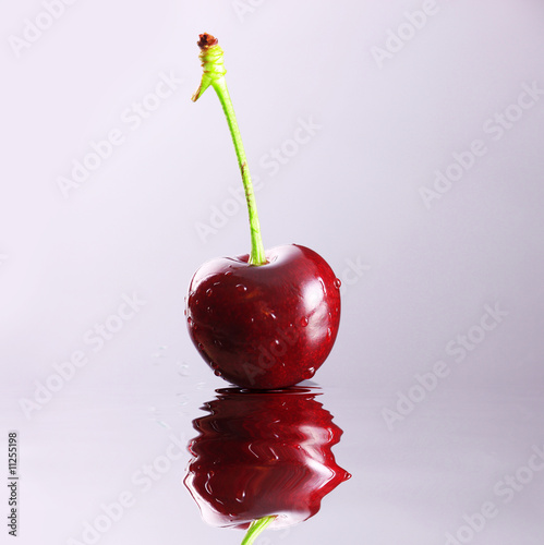Red fresh cherry